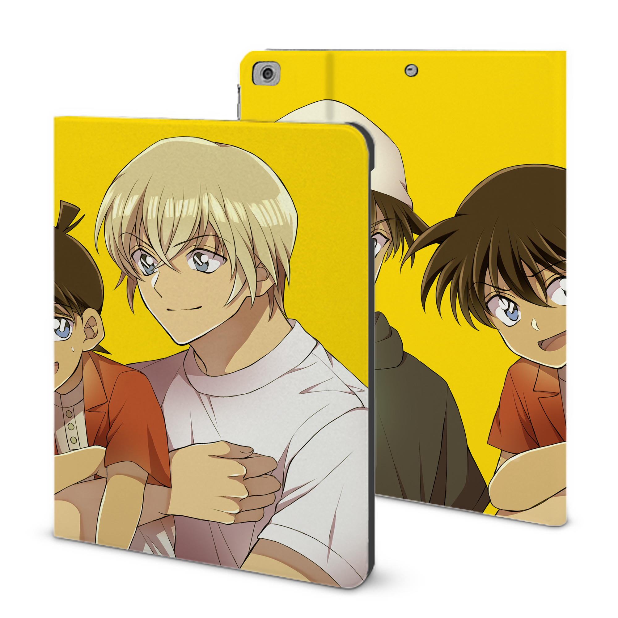 （画像用） 名探偵コナン Detective Conan IPad ケース ブック型 PUレザー TPU 耐衝撃 軽量 薄型 ペン収納なし 全面保護 IPad 各モデル対応